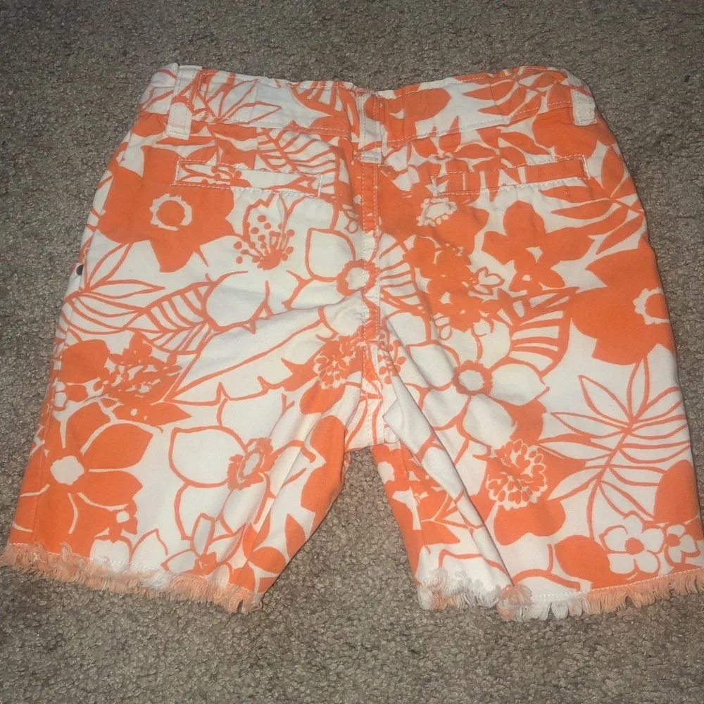 Gymboree shorts girls 3T 3 orange Hawaiian 🌺